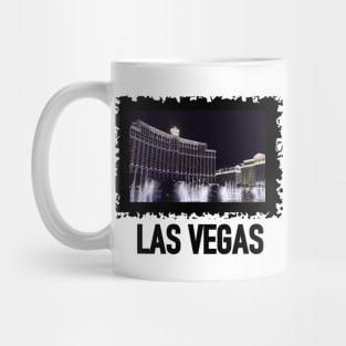 LAS Vegas Bellagio And Caesars Palace Typography Mug